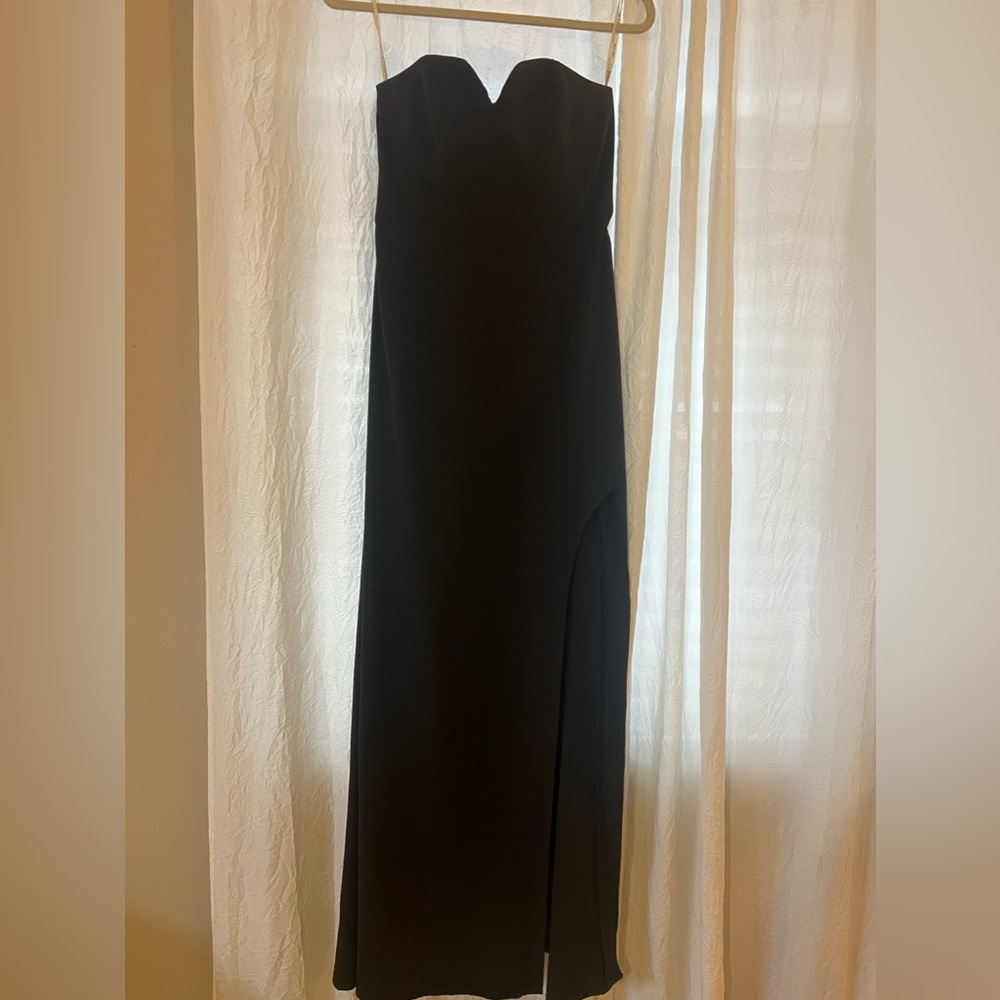 Halston Heritage Long Black Gown - for Prom, Formals, Wedding Guest, etc. - Picture 4 of 8